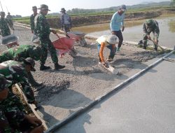 Progres Capai 61 Persen: Jalan Beton TMMD Mulai ‘Membelah’ Persawahan Desa di Pati