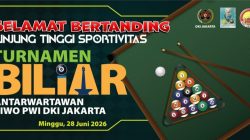 Turnamen Biliar Antarwartawan SIWO PWI DKI Jakarta Hapus Kategori Umum, Fokus Seleksi Atlet Porwanas 2027