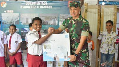 Panti Asuhan Karena Doa Terima Bantuan Korem 051/WKT, Anak-anak Rasakan Kehangatan Kepedulian TNI