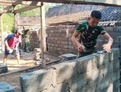 Sentuhan Tangan Prajurit TMMD, Rumah Impian Mahyadi Mulai Berdiri di Watuduwur