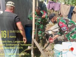 Satgas Citarum Subsektor 9 Solokan Jeruk Laksanakan Pembuatan dan Pemasangan LOSEDA di RW 07 Desa Cibodas