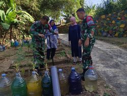 Tim 3 Sub Sektor 3 Sektor 2 Satgas Citarum Laksanakan Pembuatan dan Pemasangan 100 Loseda di RW 09 Kelurahan Padasuka