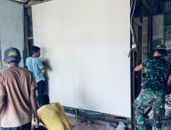 Pemasangan Kalsiboard Tandai Progres Renovasi RTLH Milik Bapak Suhardin di Desa Umbele Lama