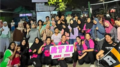 Sambut HUT ke-81 RI, Turnamen Voli Antar-RT Meriahkan Perum UKA RW 02 Surabaya
