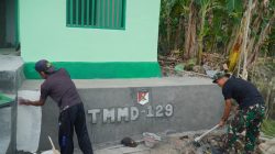 Renovasi RTLH Milik Bapak Suardi Terus Berproses, Satgas TMMD Laksanakan Pengecatan dan Pembuatan Tulisan