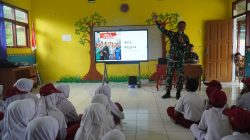 Satgas TMMD Ke-129 Kodim 1311/Morowali Berikan Penyuluhan Bela Negara kepada Pelajar SDN Umbele