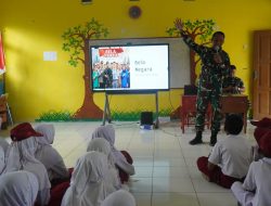 Satgas TMMD Ke-129 Kodim 1311/Morowali Berikan Penyuluhan Bela Negara kepada Pelajar SDN Umbele