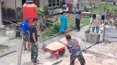 Satgas TMMD Ke-129 Bangun Fasilitas Manunggal Air Bersih untuk Jamaah Masjid Desa Umbele Lama