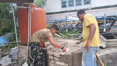 Semangat Gotong Royong Warnai Pembangunan MCK Masjid Quba Desa Umbele