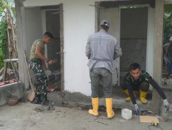 Satgas TMMD Ke-129 Kodim 1311/Morowali Terus Kebut Penyelesaian Pembangunan MCK Masjid Quba Desa Umbele