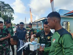 Komandan Satgas TMMD Ke-129 Bagikan Suplemen dan Masker untuk Jaga Kesehatan Personel