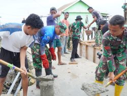 Antusiasme Warga Kepulauan Umbele Sambut TMMD Ke-129 Kodim 1311/Morowali