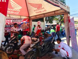 Polres Kuningan Beri Servis dan Ganti Oli Gratis untuk 70 Pengemudi Ojol
