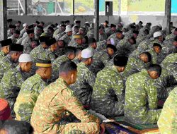Sujud Memohon Rahmat Hujan, Brigif TP 32/Mangkalihat & Yonif 879/Rangkok Cakti Gelar Sholat Istisqo dan Do’a Bersama.