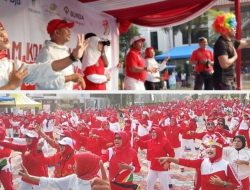 Semarak HUT ke-81 RI, KORMI Kota Depok Ramaikan Senam Sehat Bagi Doorprize Per Erat Kebersamaan