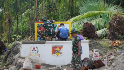 Gapura TMMD Jadi Penanda Pengabdian Satgas di Pulau Umbele