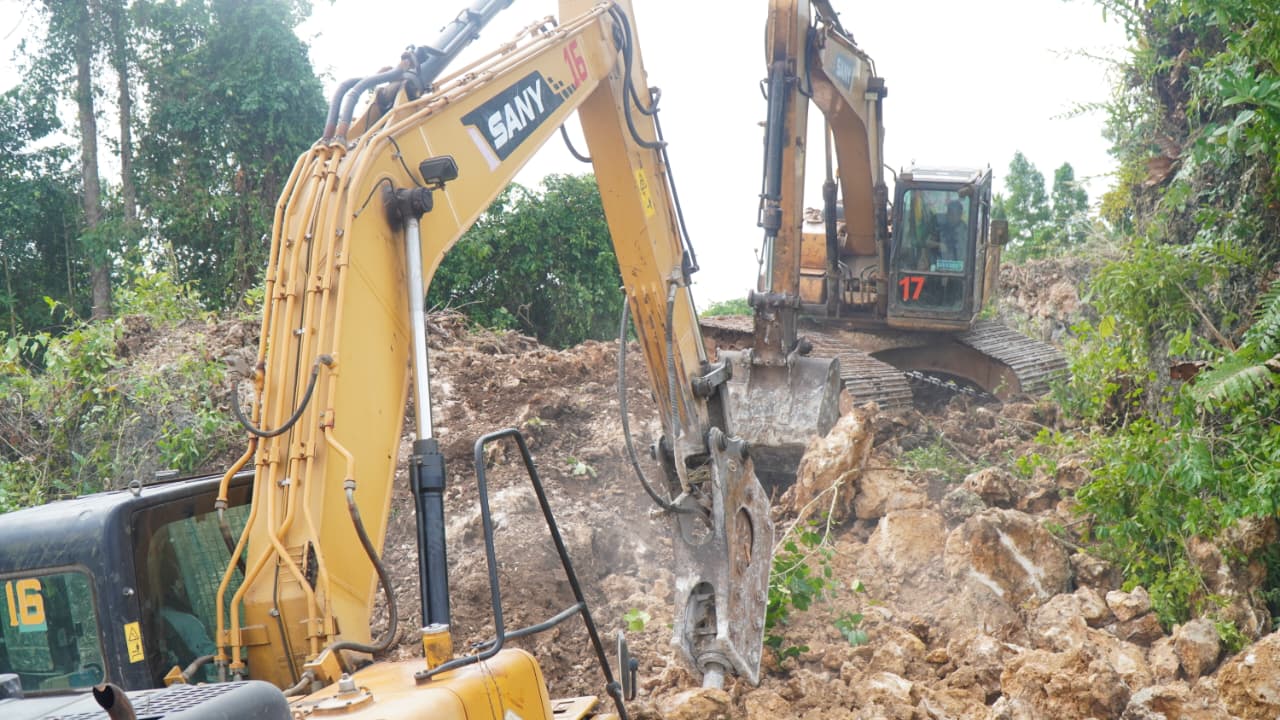 Pembukaan Jalan TMMD Ke-129 Kodim 1311/Morowali Terus Tunjukkan Progres Signifikan