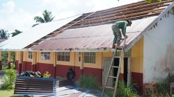 Kepala Sekolah, Dewan Guru dan Siswa Sambut Gembira Renovasi Sekolah oleh Satgas TMMD Ke-129 Kodim 1311/Morowali