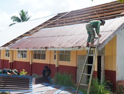 Kepala Sekolah, Dewan Guru dan Siswa Sambut Gembira Renovasi Sekolah oleh Satgas TMMD Ke-129 Kodim 1311/Morowali