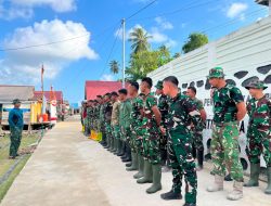 Apel Pagi Dipimpin Dan SSK TMMD, Pastikan Kesiapan Personel Sebelum Bekerja