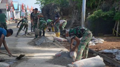 Kemanunggalan TNI dan Rakyat Semakin Kokoh, Kekompakan Warnai Pelaksanaan TMMD Ke-129 di Kepulauan Umbele