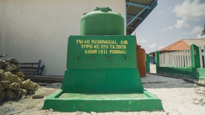 Program Manunggal Air Bersih TMMD Ke-129 di Desa Umbele Lama Rampung 100 Persen