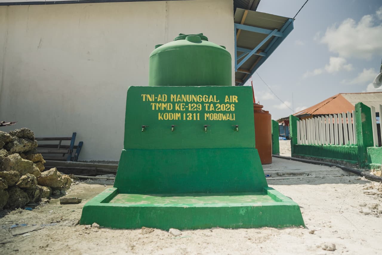 Program Manunggal Air Bersih TMMD Ke-129 di Desa Umbele Lama Rampung 100 Persen