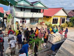 Warga Desa Polewali Kompak Laksanakan Kerja Bakti di Masjid, Diawali Apel Bersama
