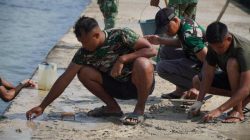 Satgas TMMD Lanjutkan Pengecoran Ruas Jalan di Kepulauan Umbele