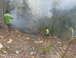 Polres Kebumen Padamkan Kebakaran Lahan Tiga Hektare di Karangsambung