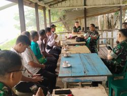 Ngopi Satgas TNI, Sinkronisasi Mitigasi Karhutla di Kayan Hilir