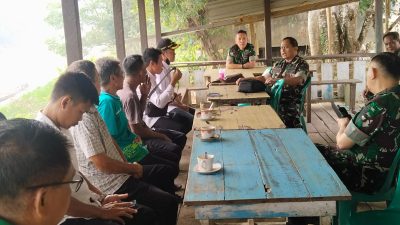 Ngopi Satgas TNI, Sinkronisasi Mitigasi Karhutla di Kayan Hilir