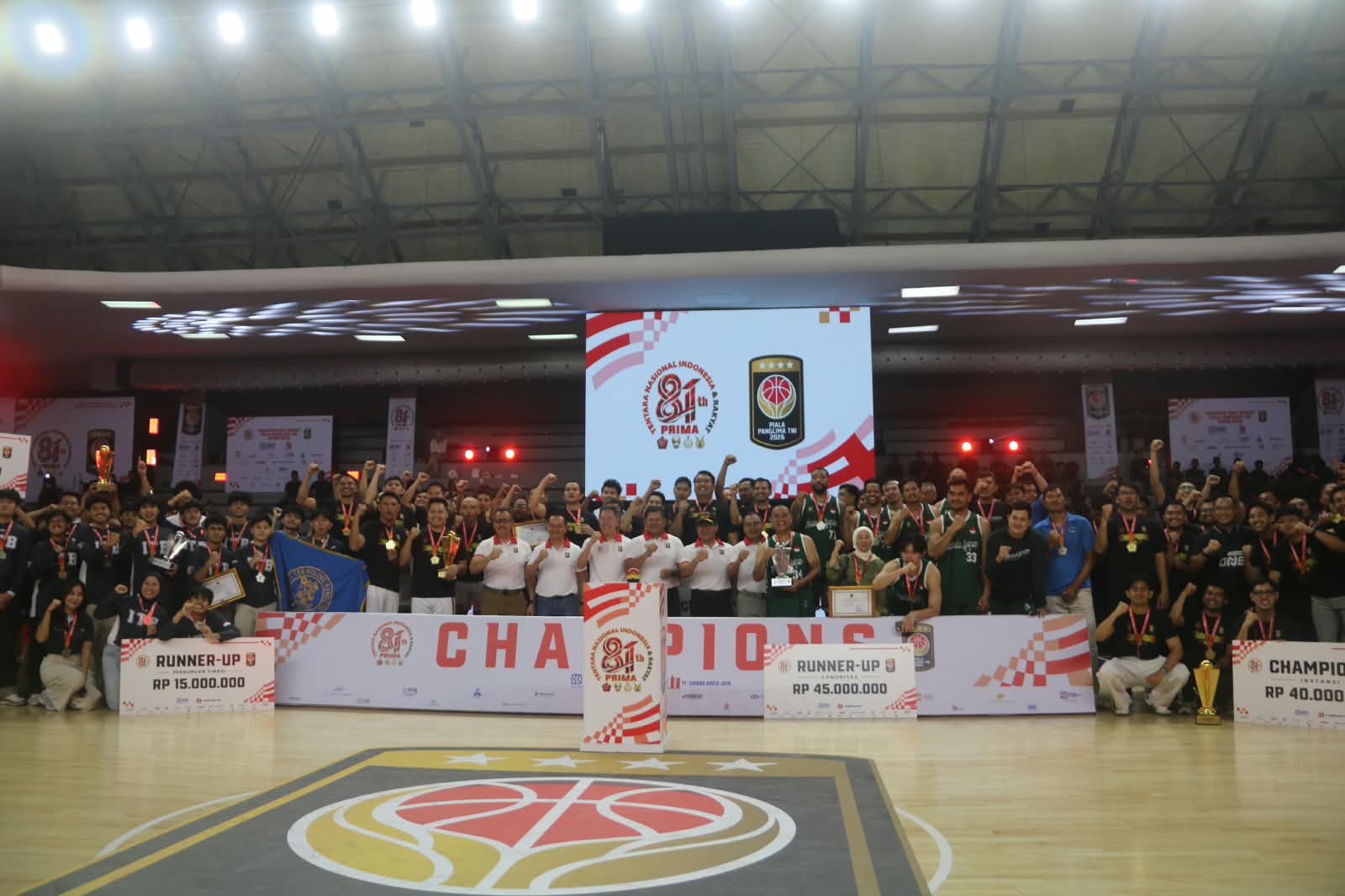 Turnamen Basket Piala Panglima TNI 2026 Resmi Ditutup, Ini Daftar Juara