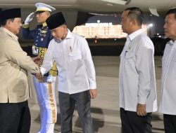 Prabowo Tiba di Indonesia Usai Hadiri KTT BRICS 2026 di India