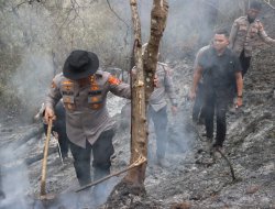 Kapolres Kuningan Tinjau Karhutla Gunung Ciremai, Pemadaman Diperkuat